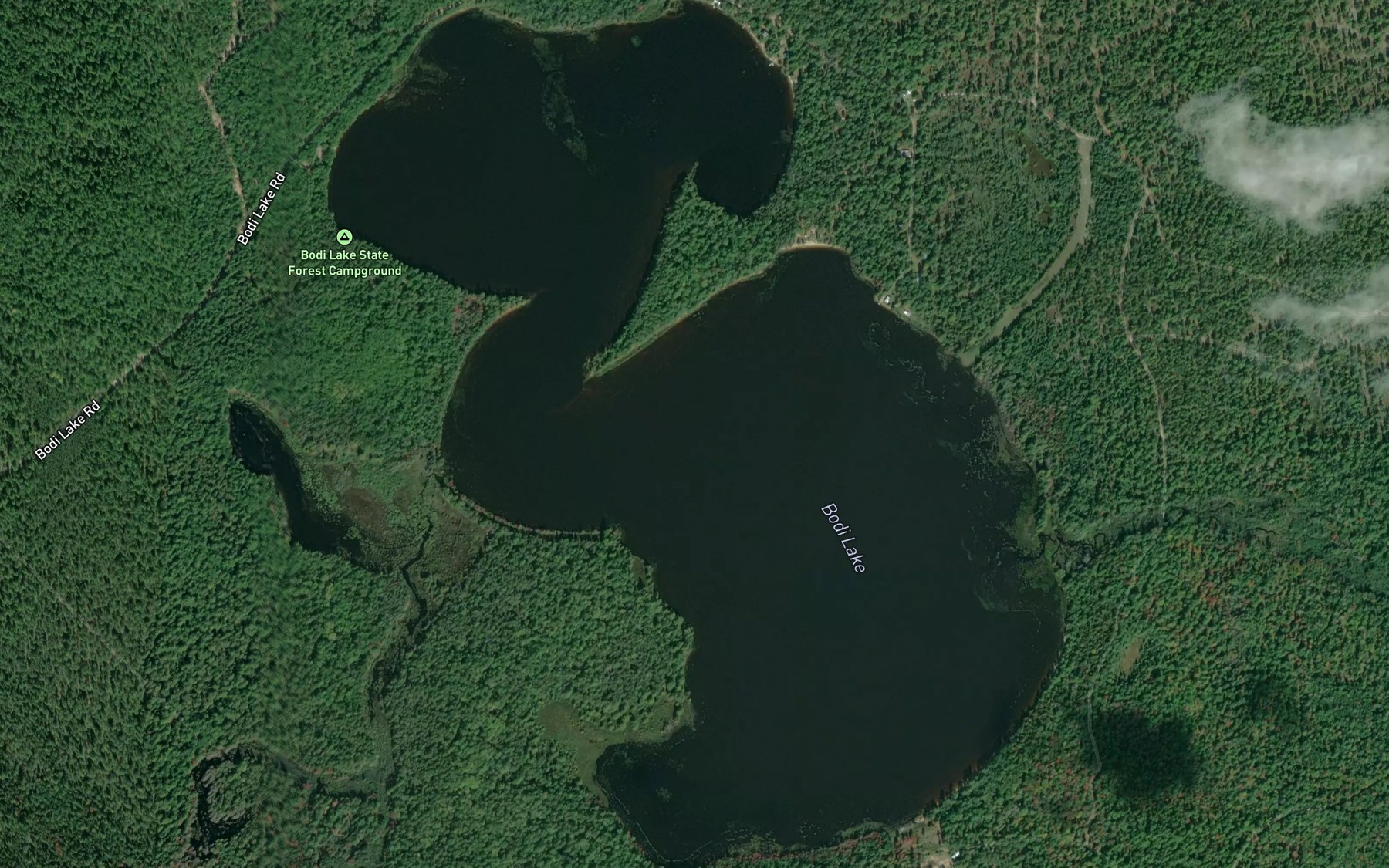 Satellite map of the Bodi Lake