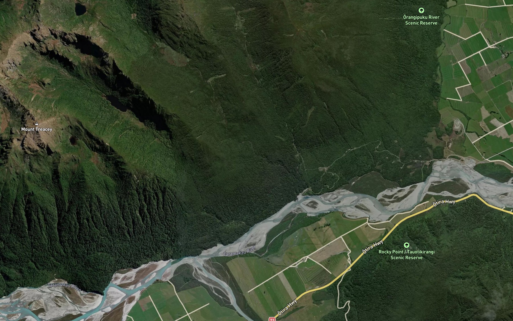 Satellite map of the Rubieslaw Creek