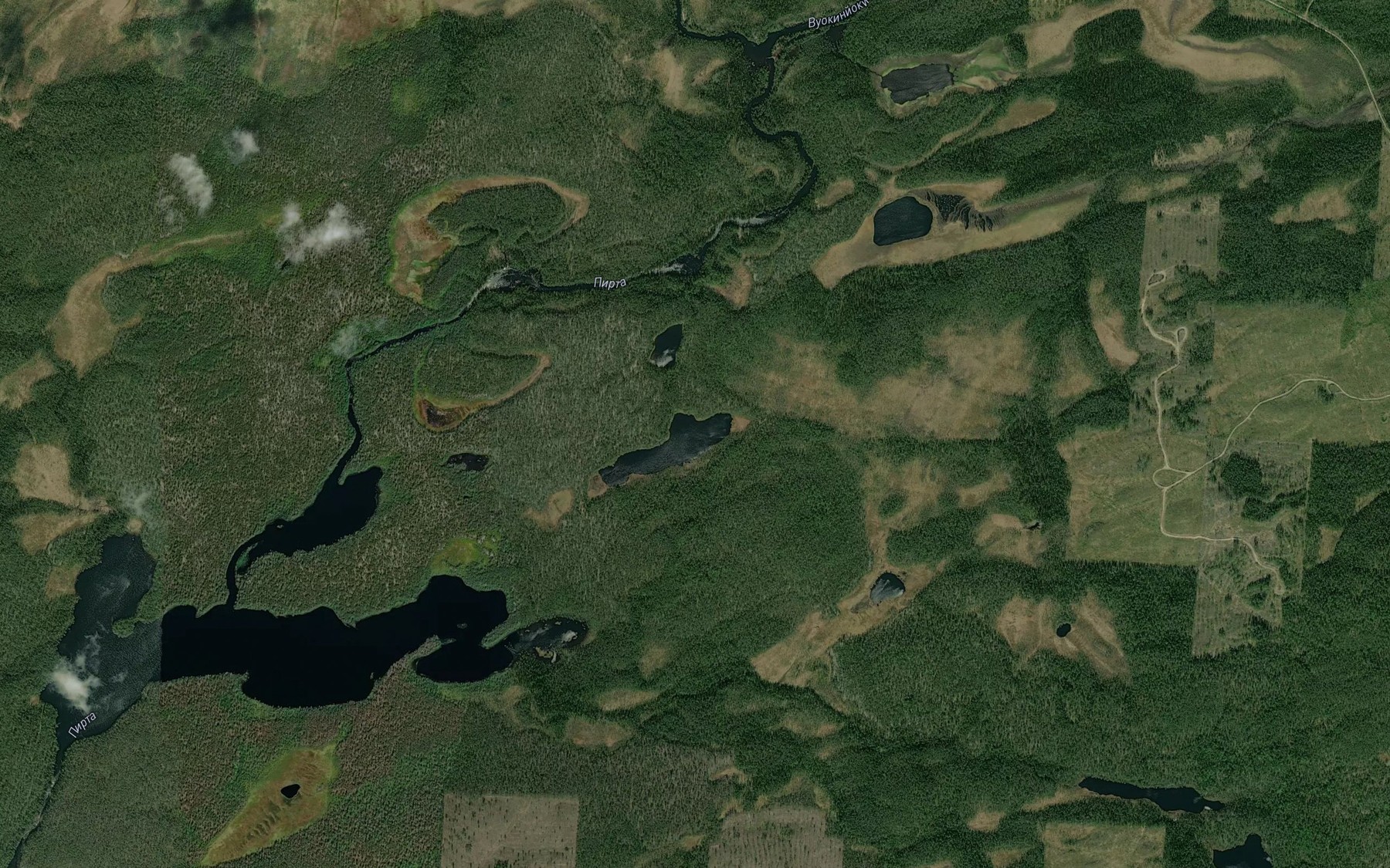 Satellite map of the Ozero Nizhneye Pirto-Yarvi