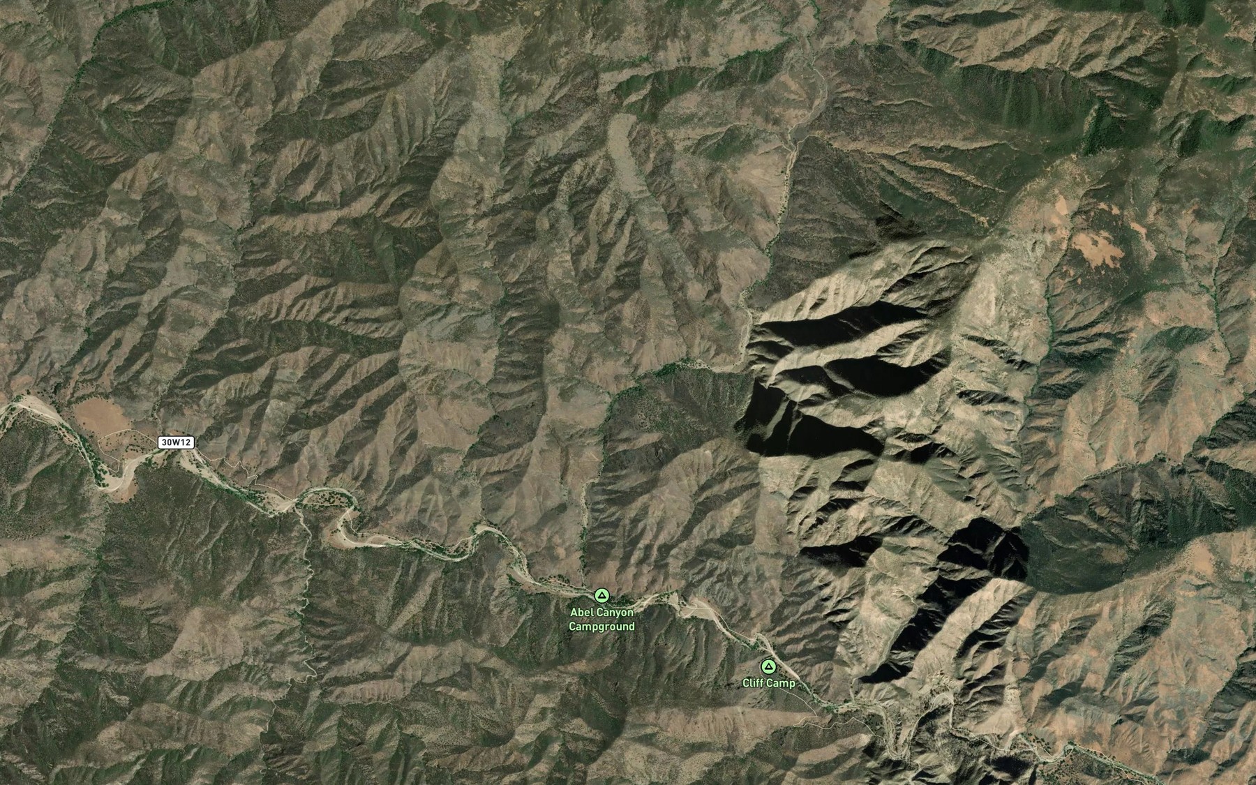 Satellite map of the Live Oak Spring