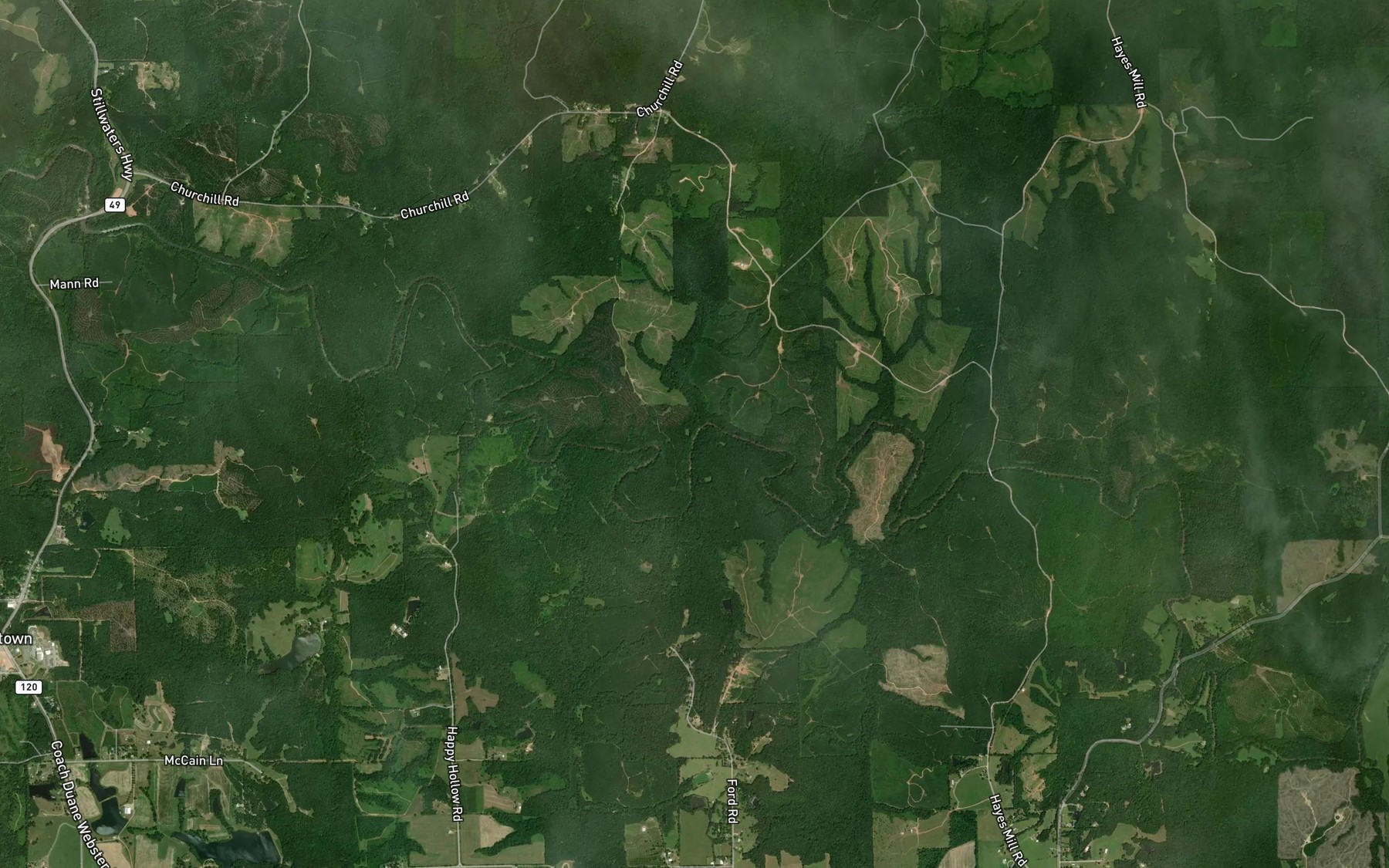 Satellite map of the Sycamore Creek