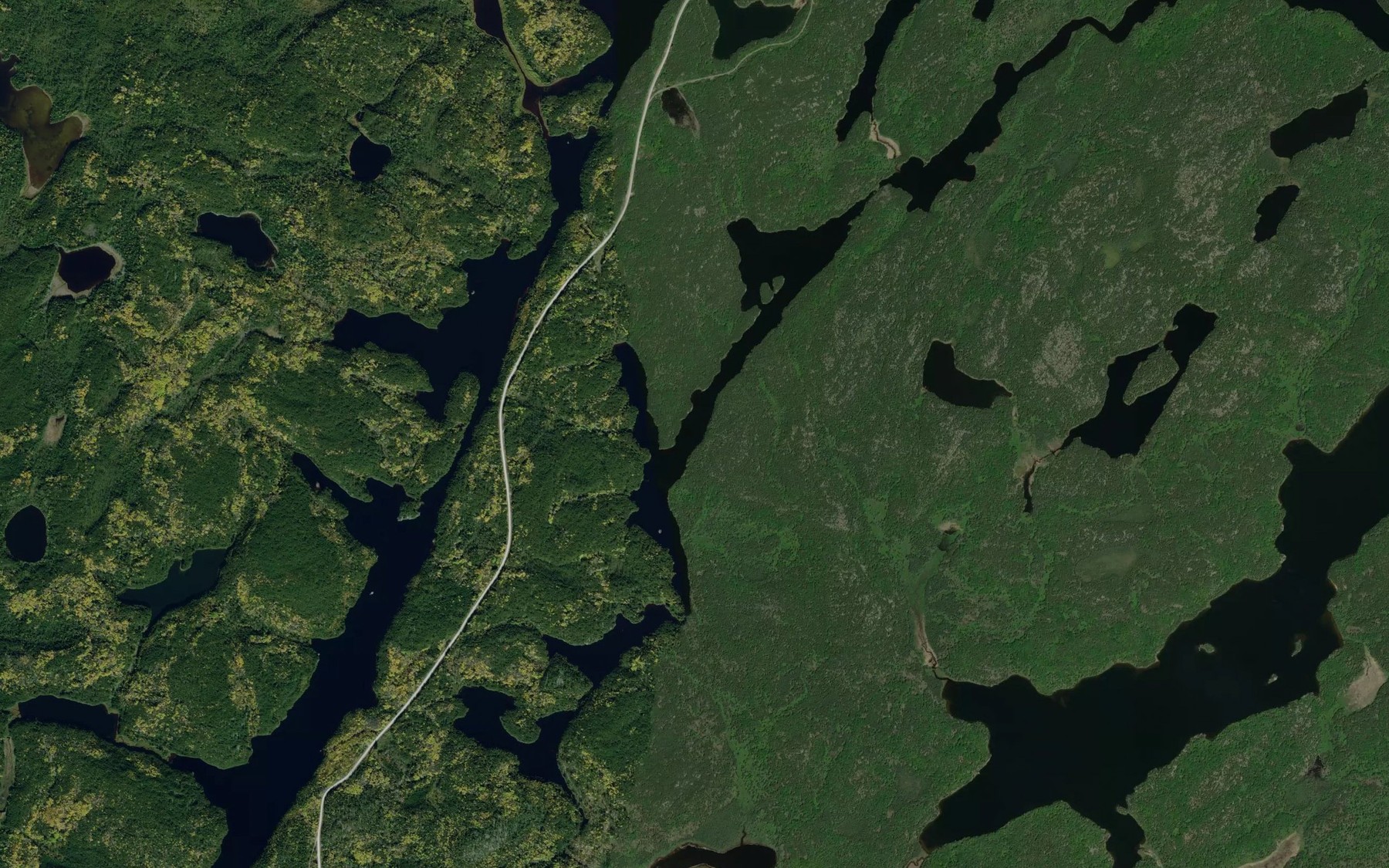 Satellite map of the Legear Lake
