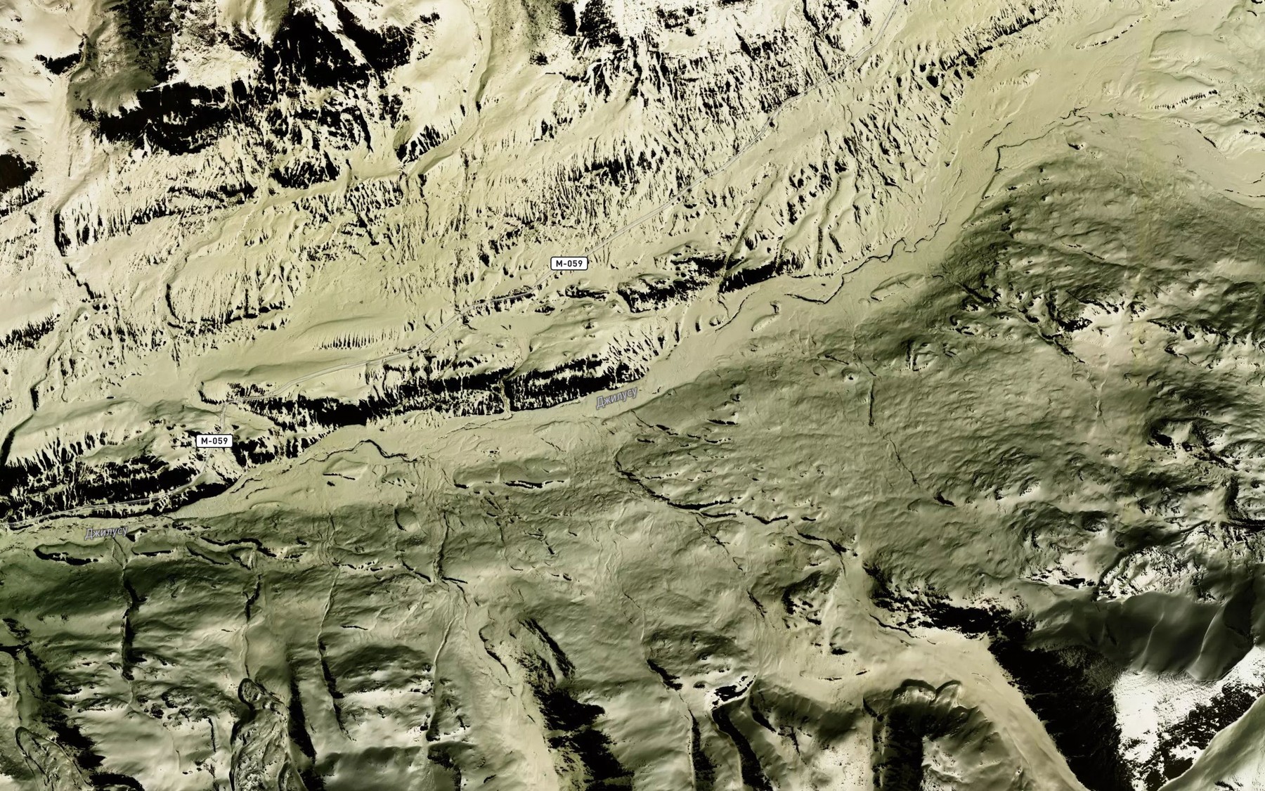 Satellite map of the Ashulutebe