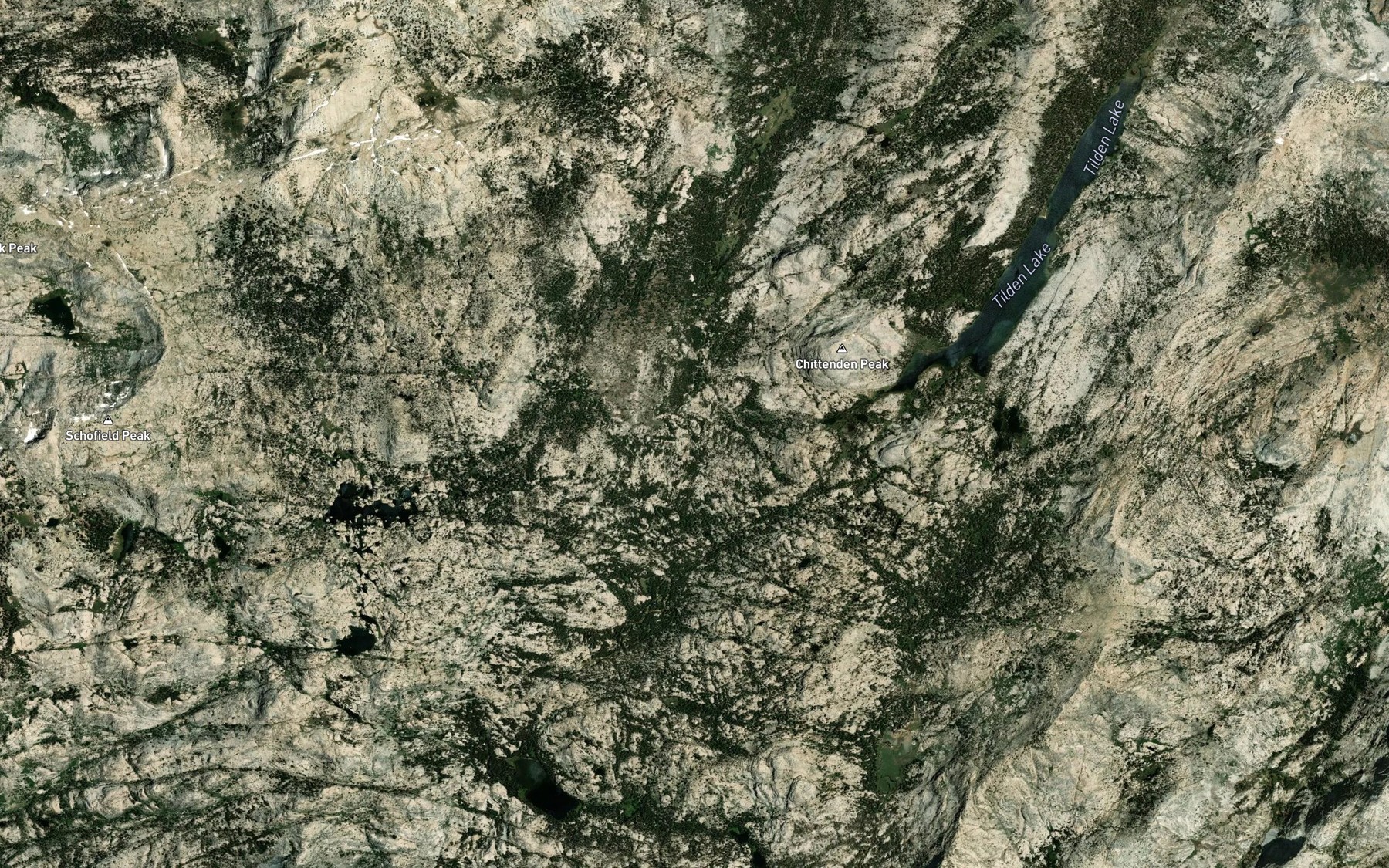 Satellite map of the Tilden Creek