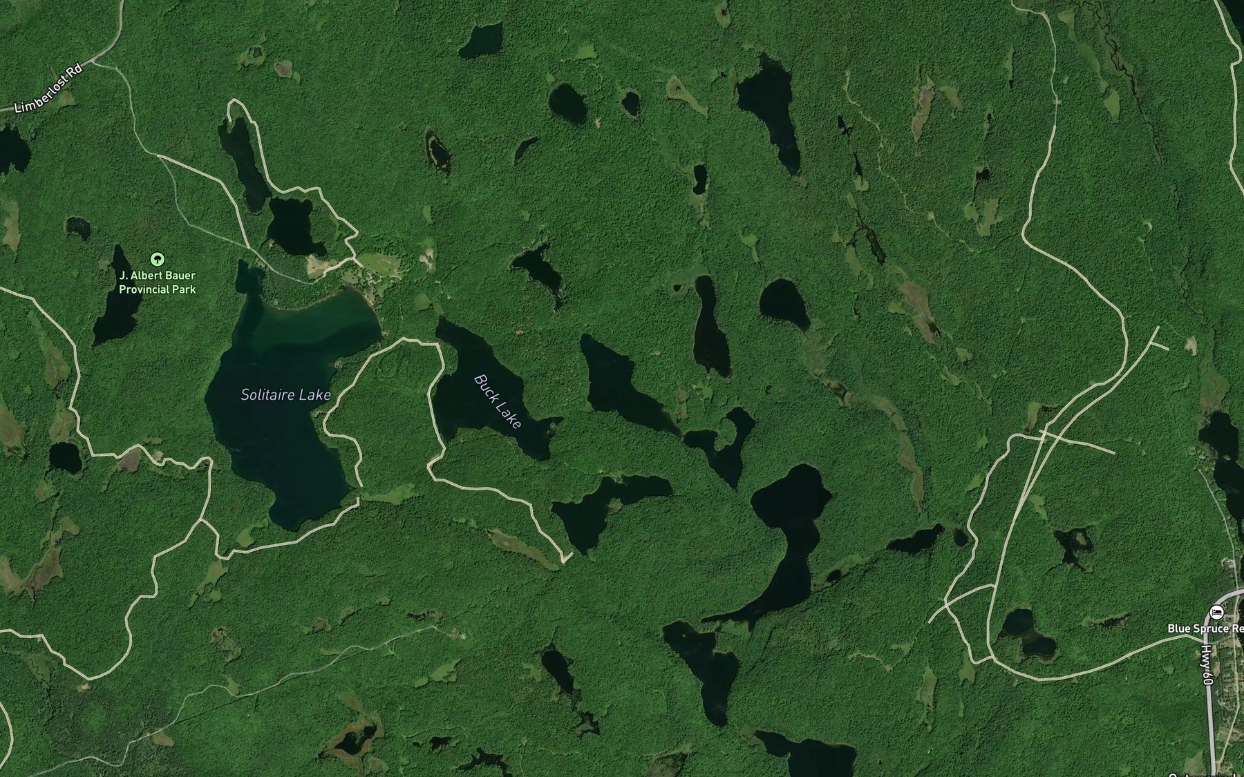 Satellite map of the Hardup Lake