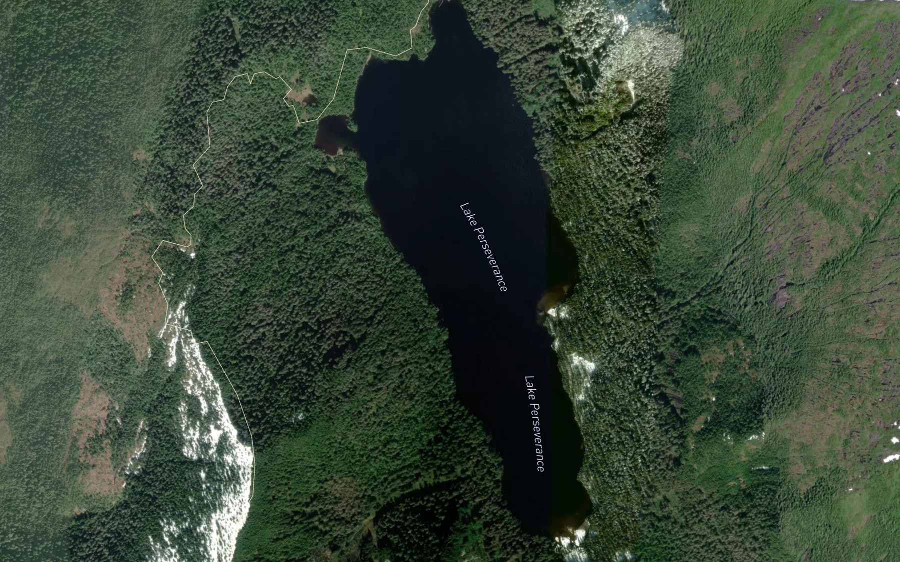 Satellite map of the Lake Perseverance