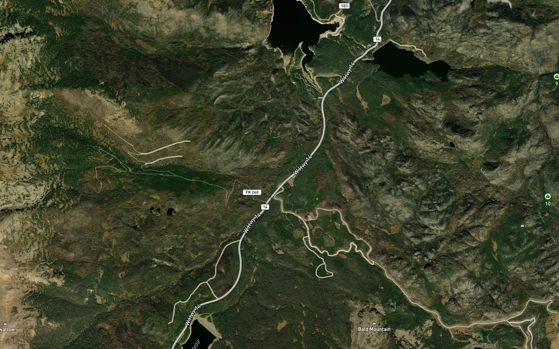 Satellite map of the Sawmill Creek