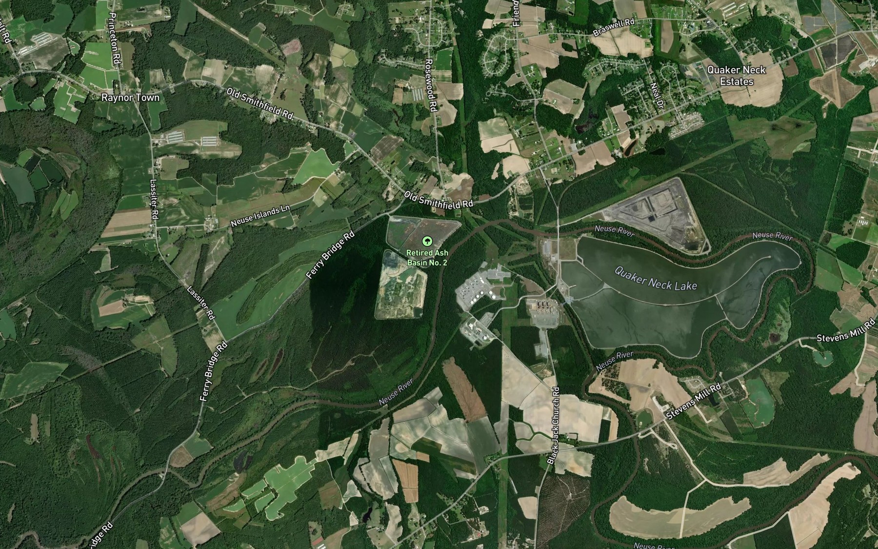 Satellite map of the Halfmile Branch