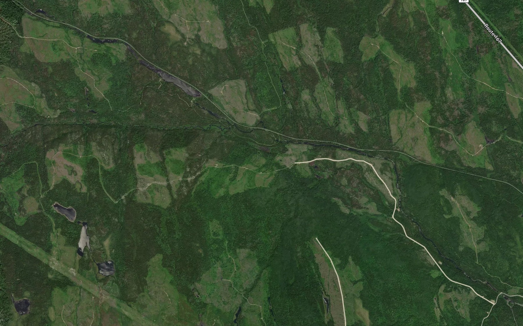 Satellite map of the Ruisseau Alfred