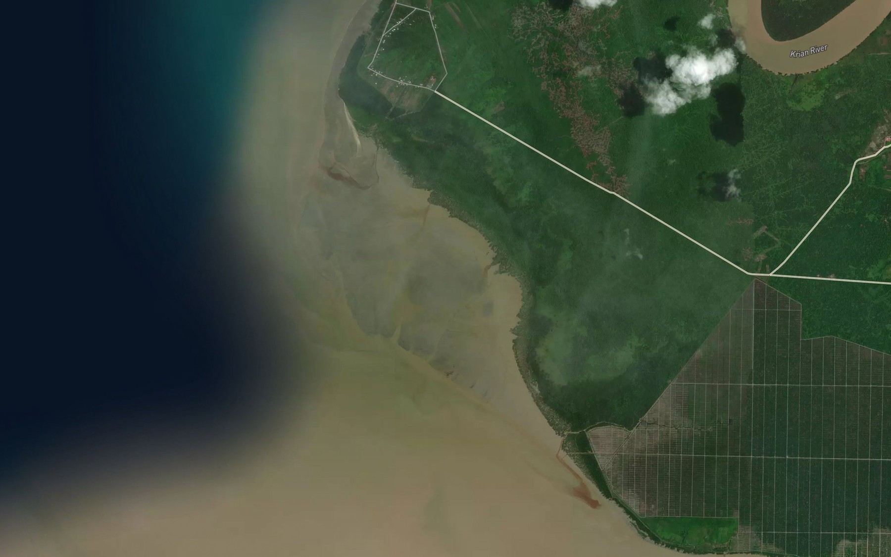 Satellite map of the Sungai Batu
