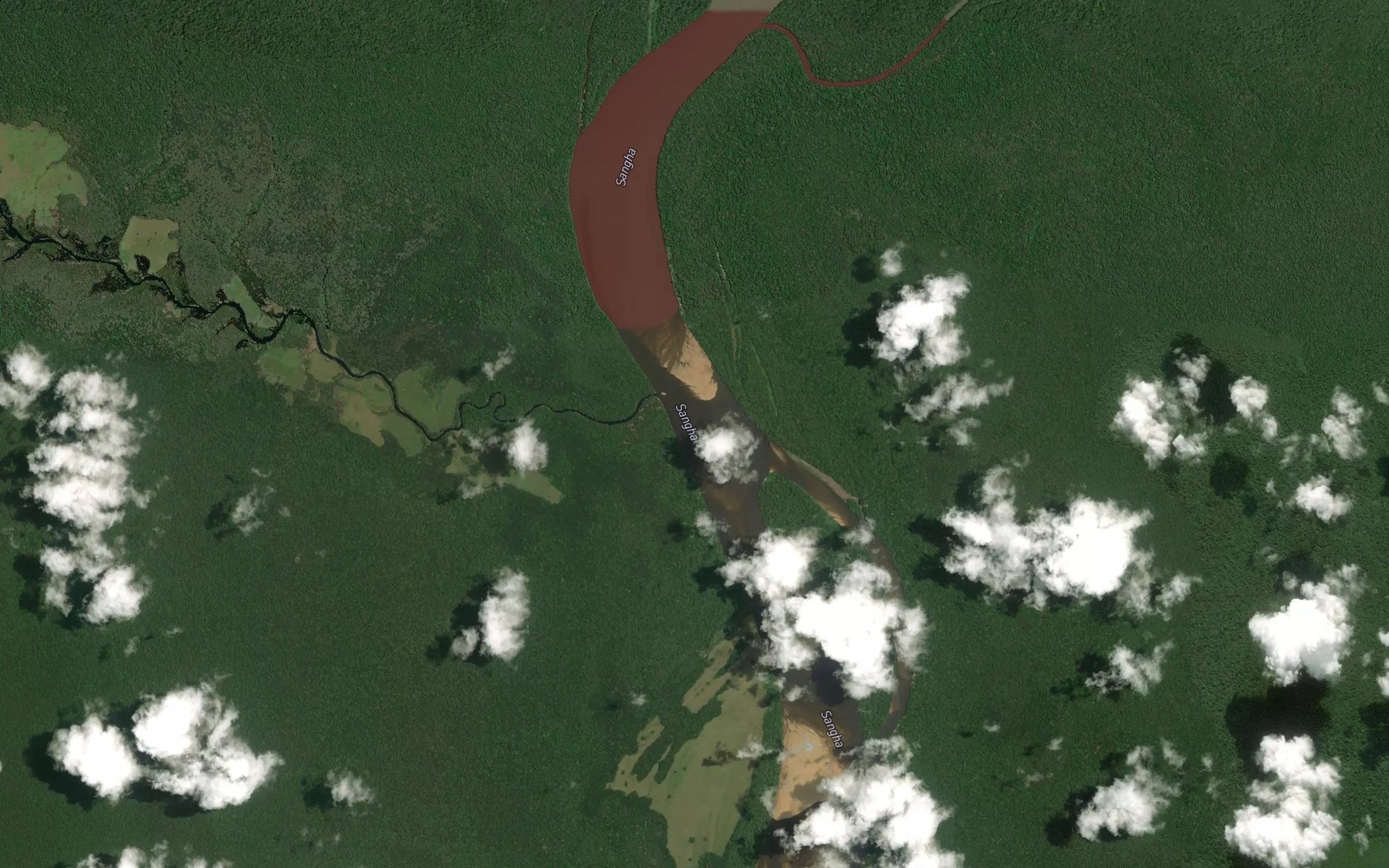 Satellite map of the Lokonga
