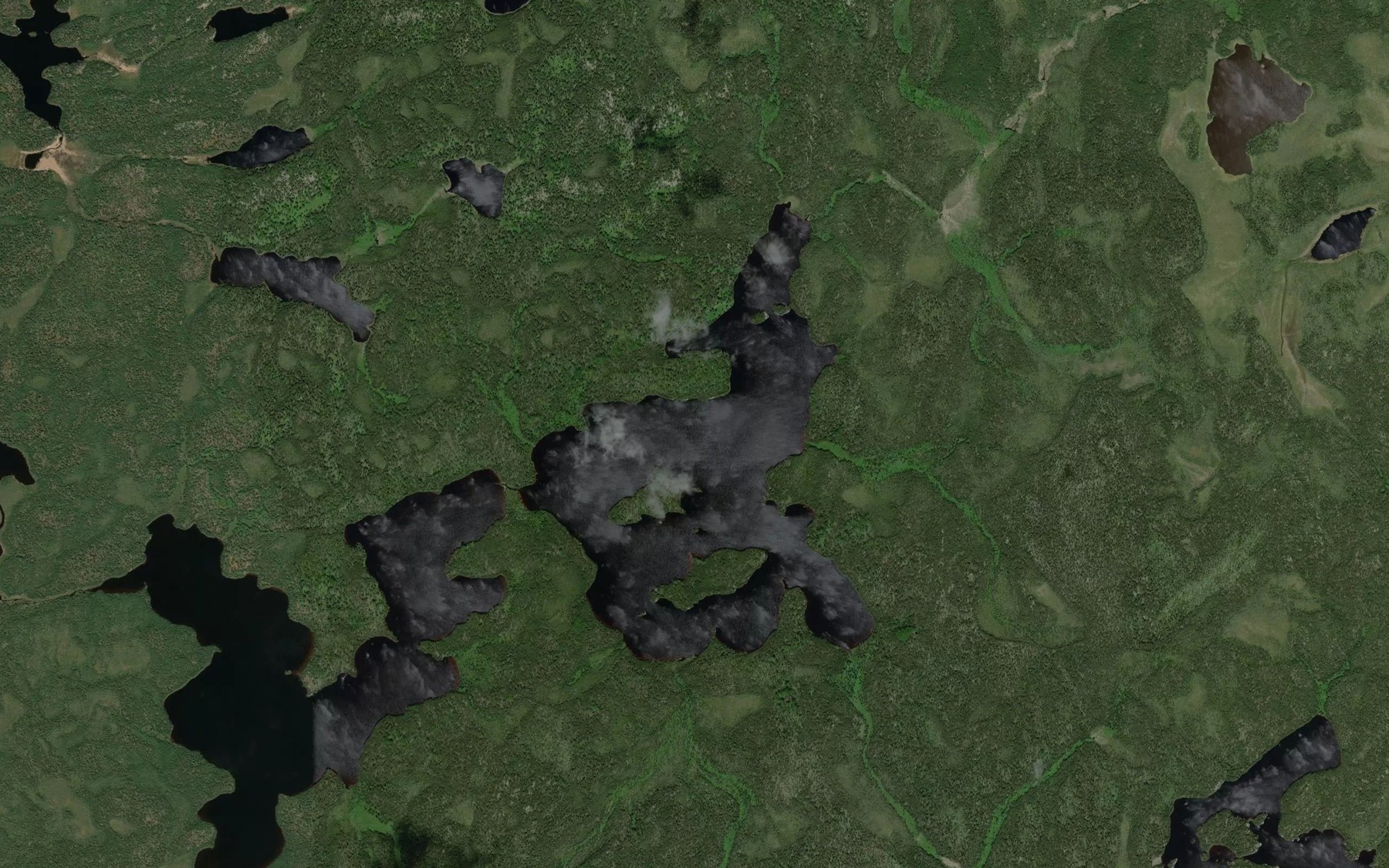 Satellite map of the Dunphy Lake