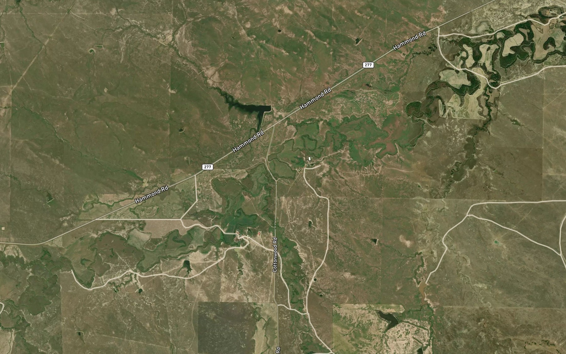 Satellite map of the Cow Creek