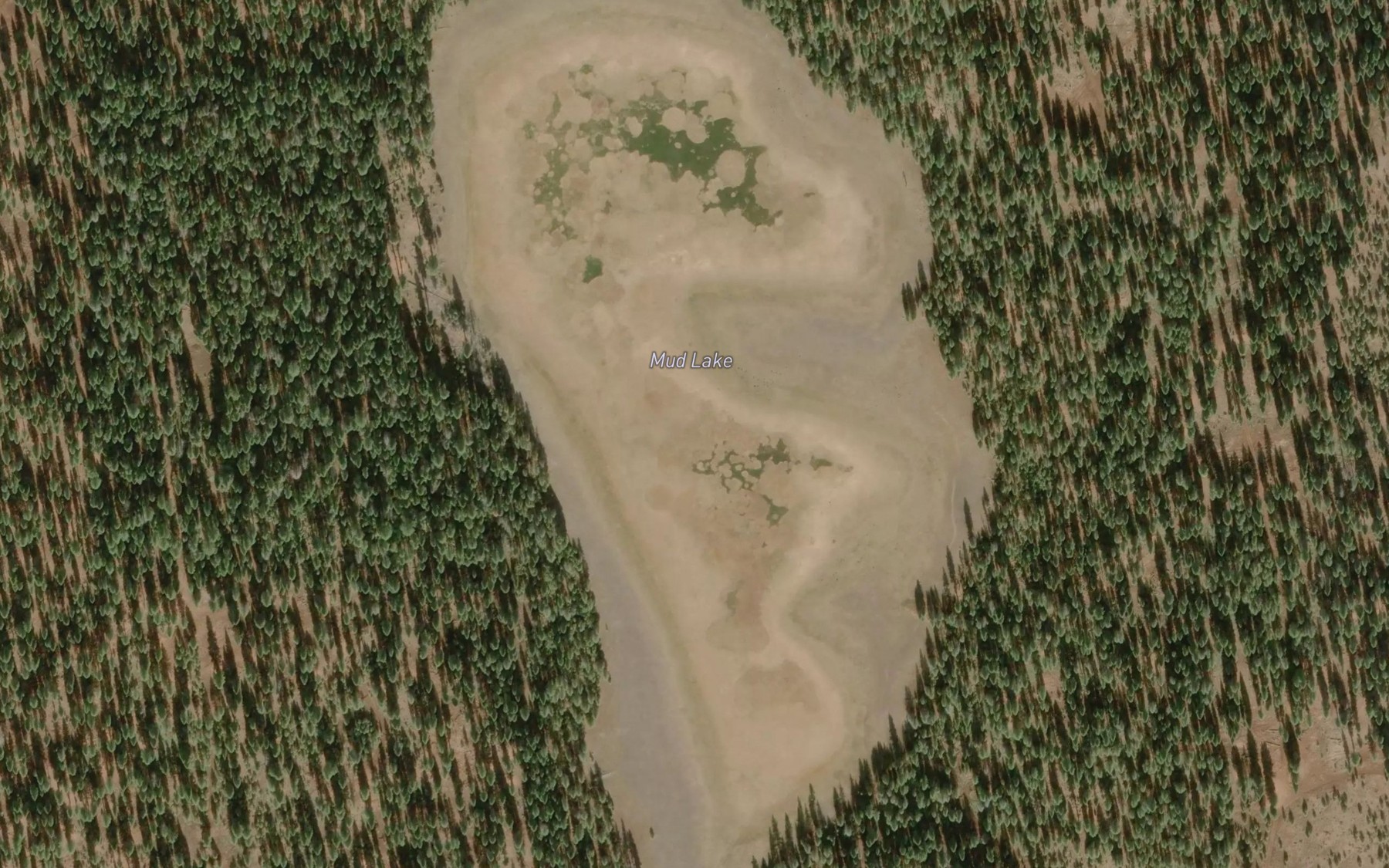 Satellite map of the Mud Lake