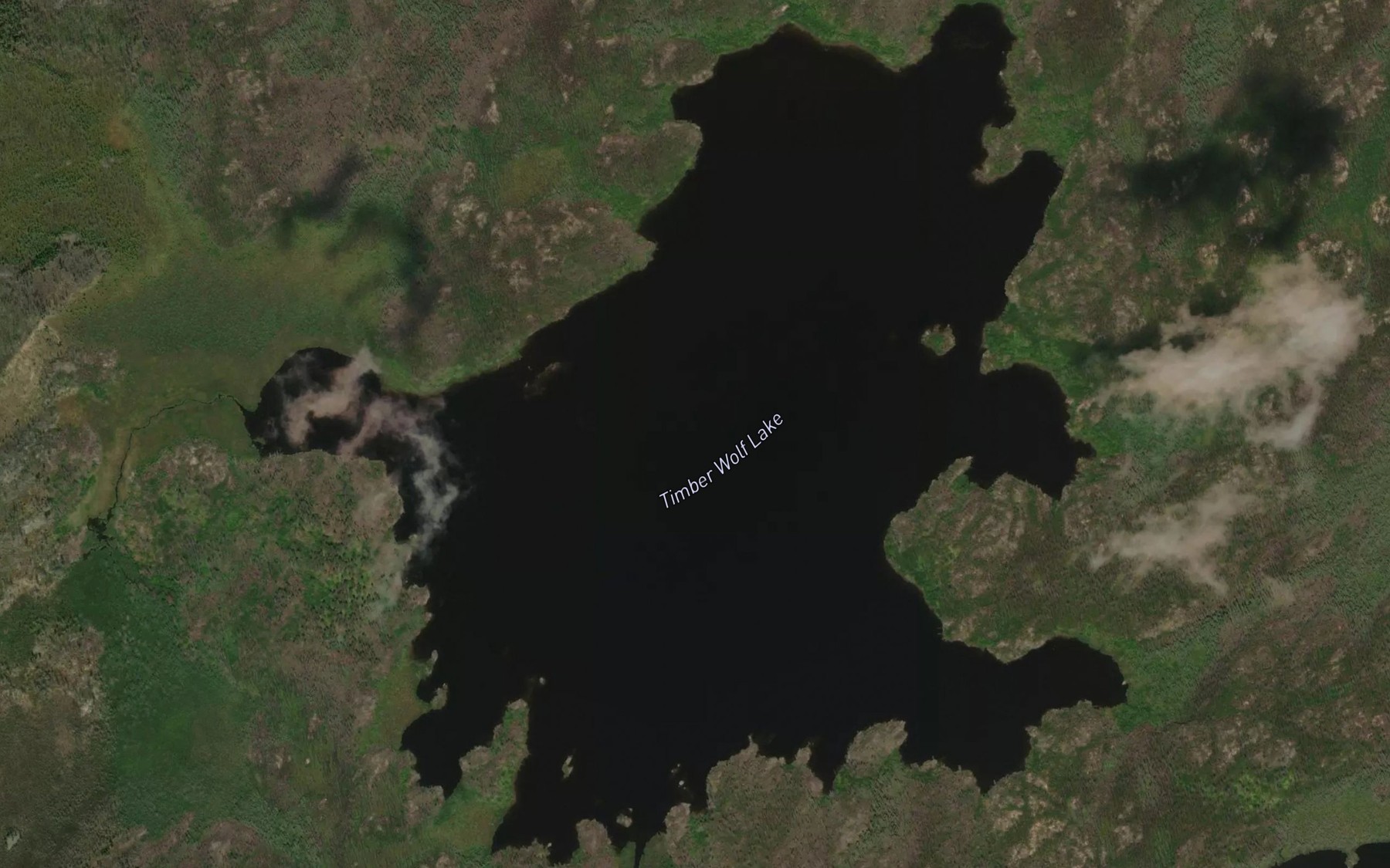 Satellite map of the Timber Wolf Lake