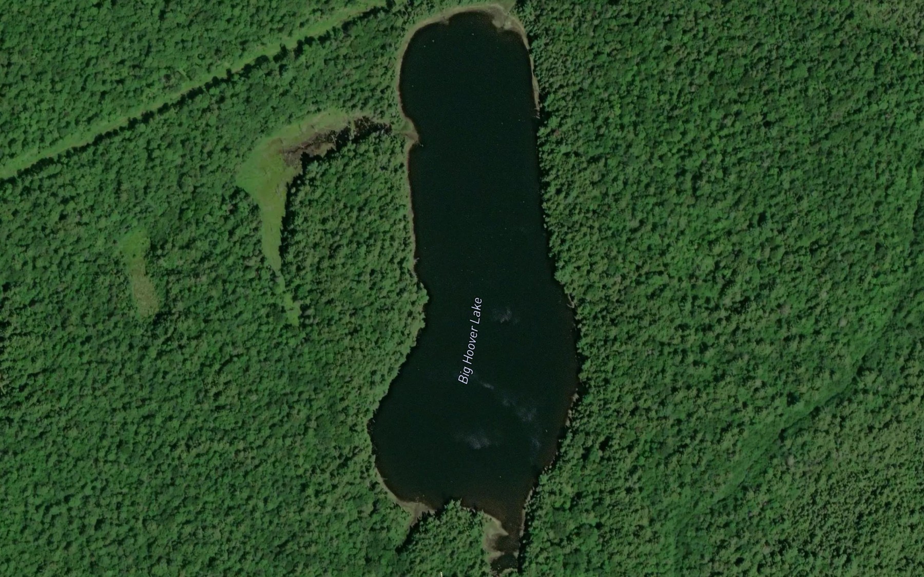 Satellite map of the Big Hoover Lake