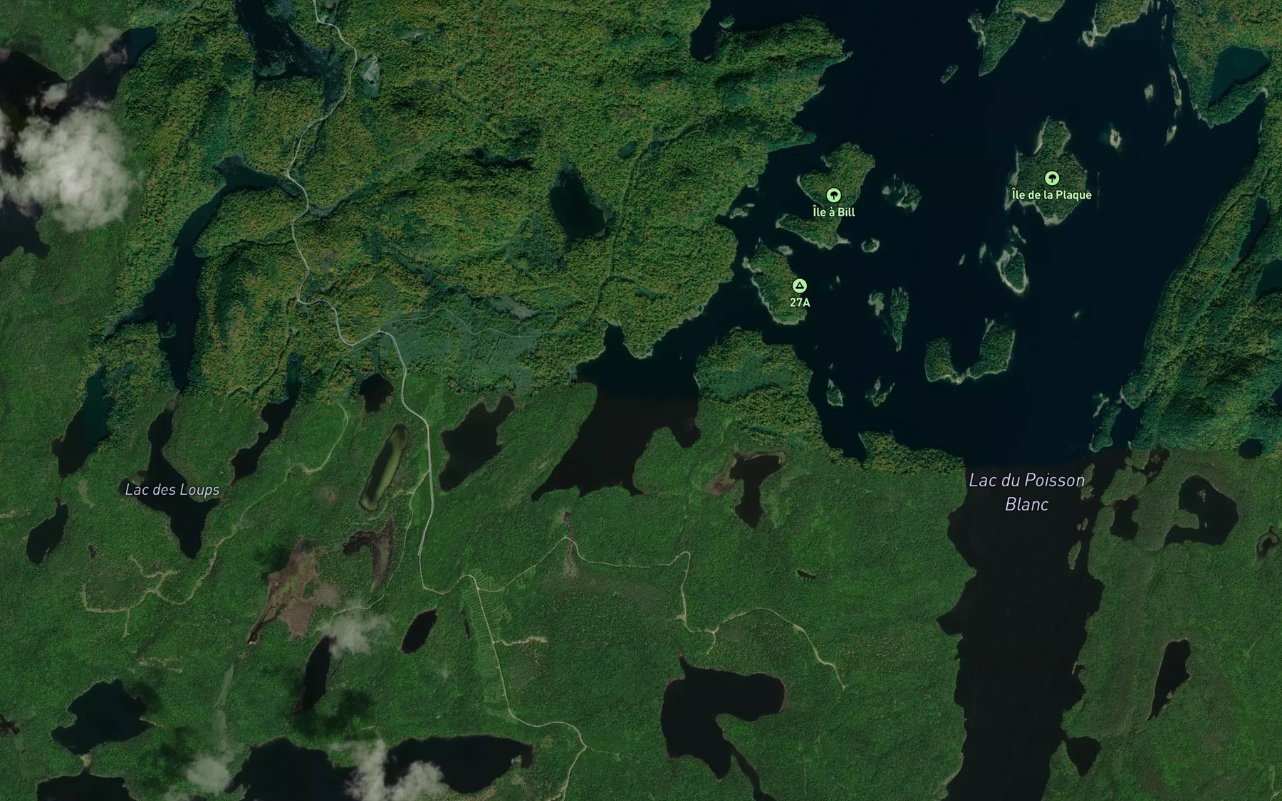 Satellite map of the Lac Dore