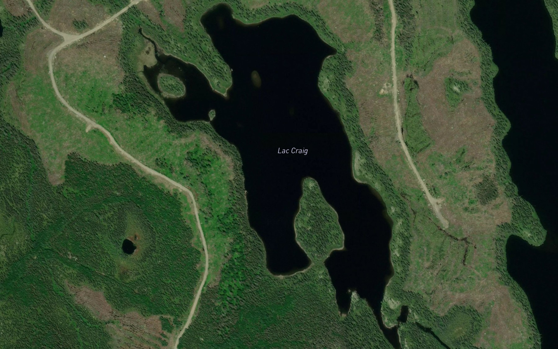 Satellite map of the Lac Craig