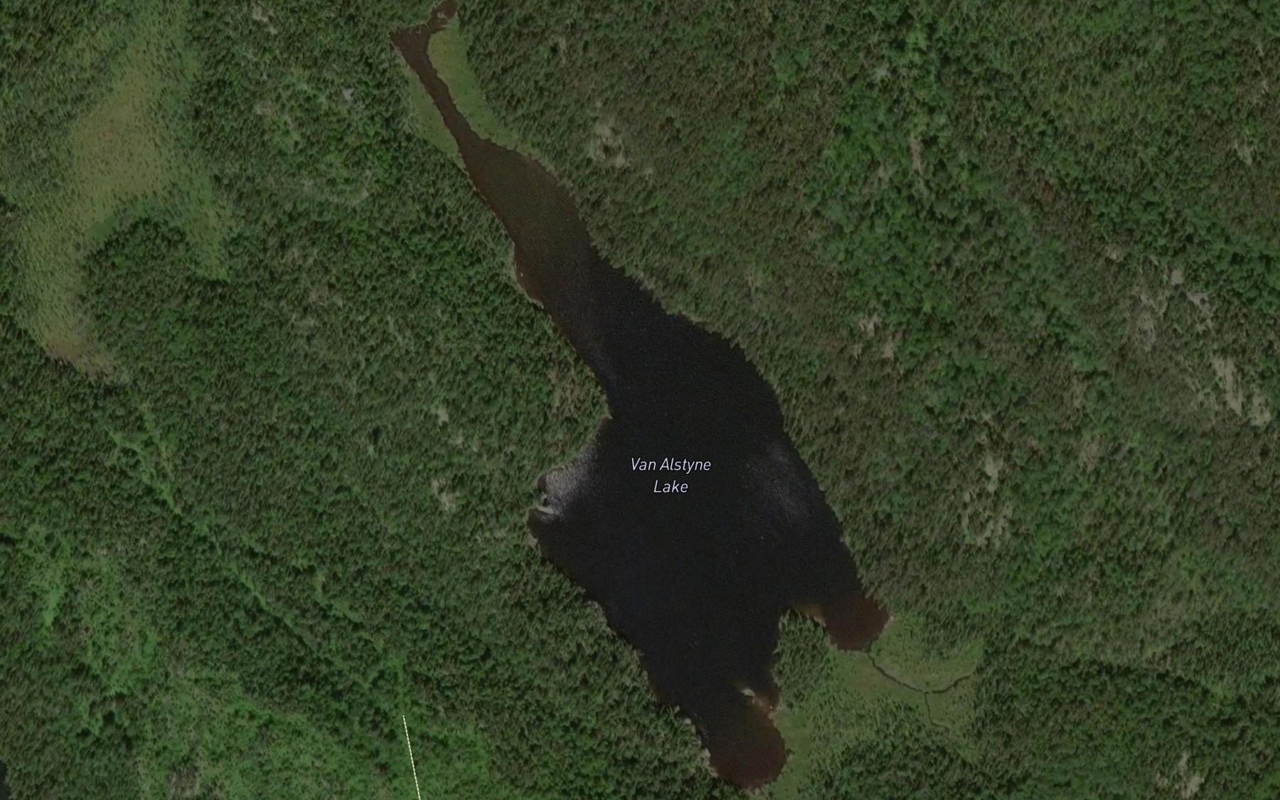 Satellite map of the Van Alstyne Lake