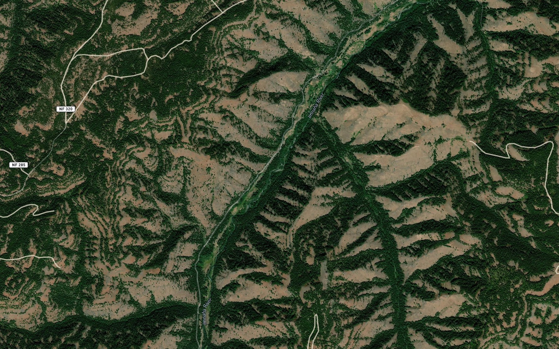 Satellite map of the Spring Creek