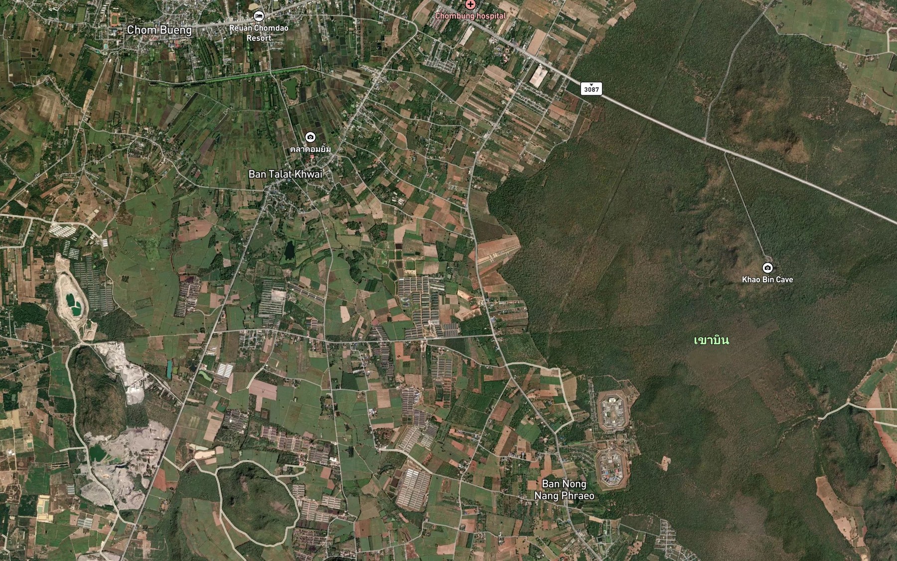 Satellite map of the Sa Nam Ban Nong Nang Phraeo