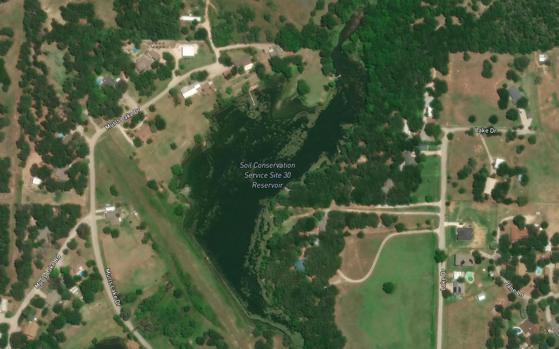 Satellite map of the Reservoir Number Thirty