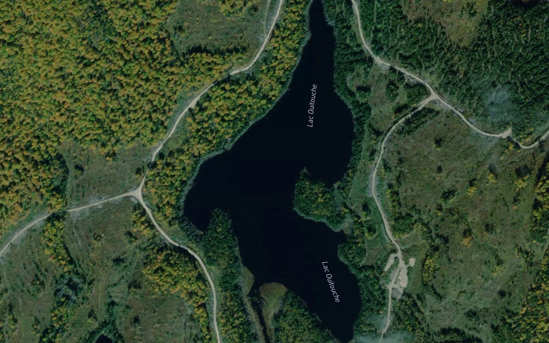 Satellite map of the Lac Ouitouche