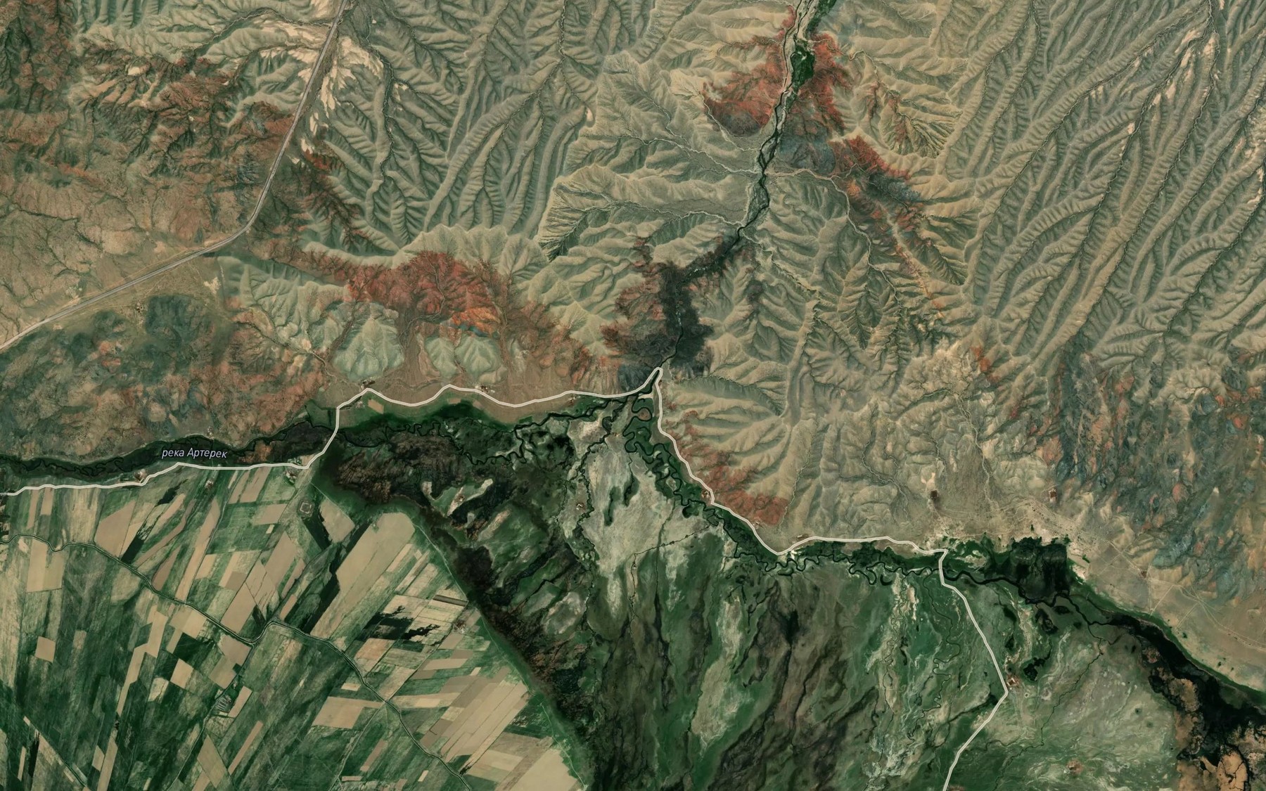 Satellite map of the Karasu