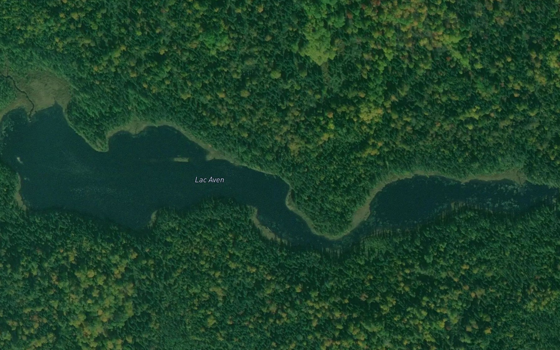 Satellite map of the Lac Aven