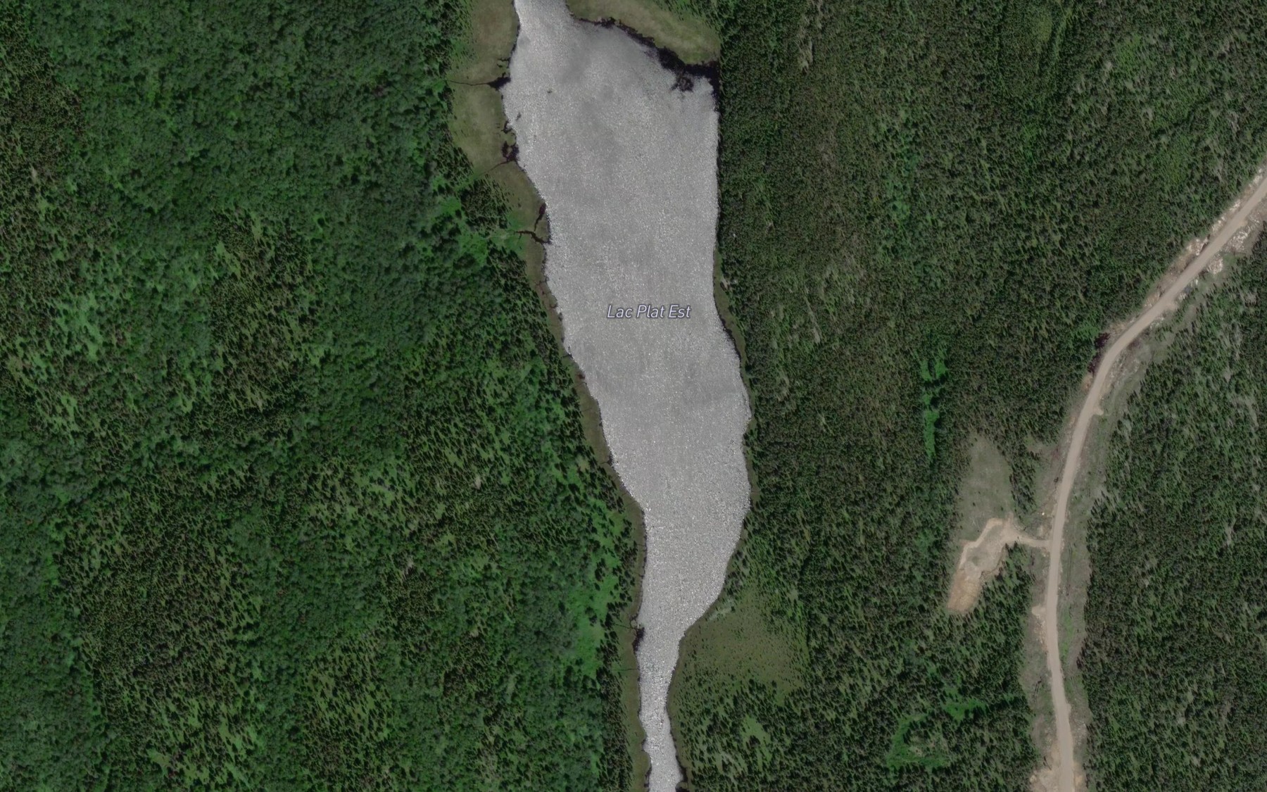 Satellite map of the Lac Plat Est