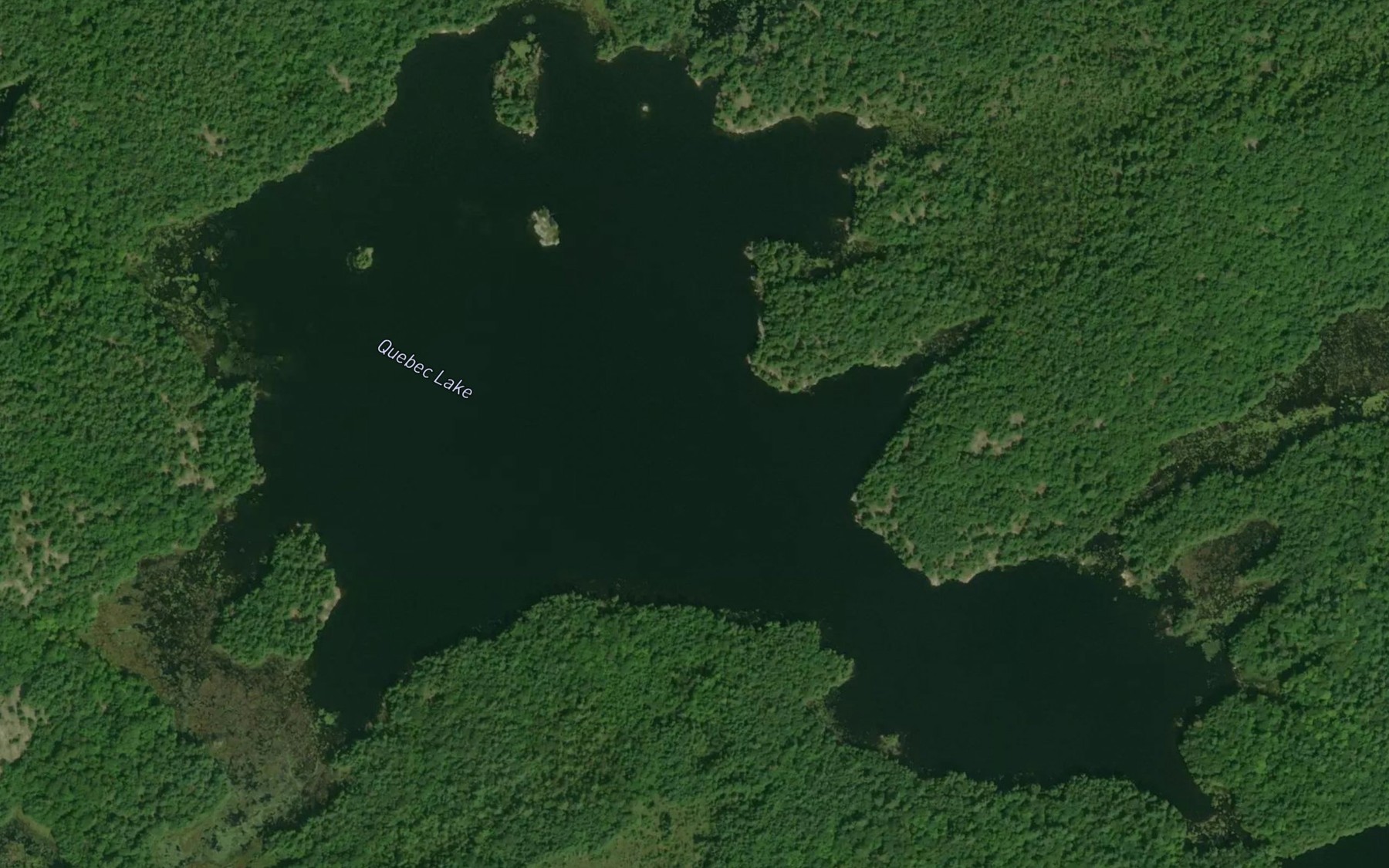 Satellite map of the Quebec Lake