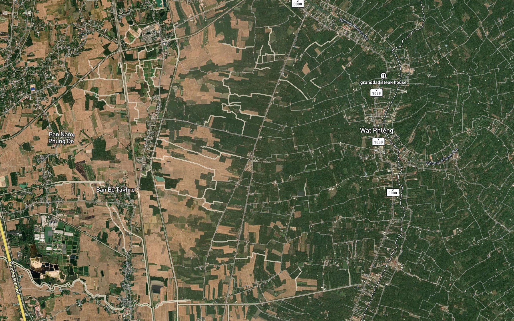 Satellite map of the Khlong Bang Nang Sun