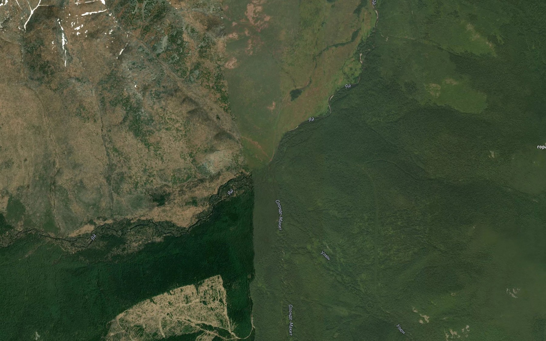 Satellite map of the Olonde-Makit