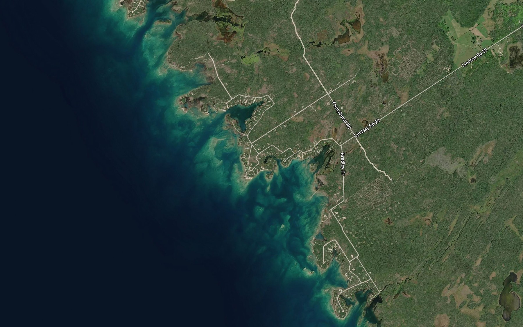 Satellite map of the French Bay