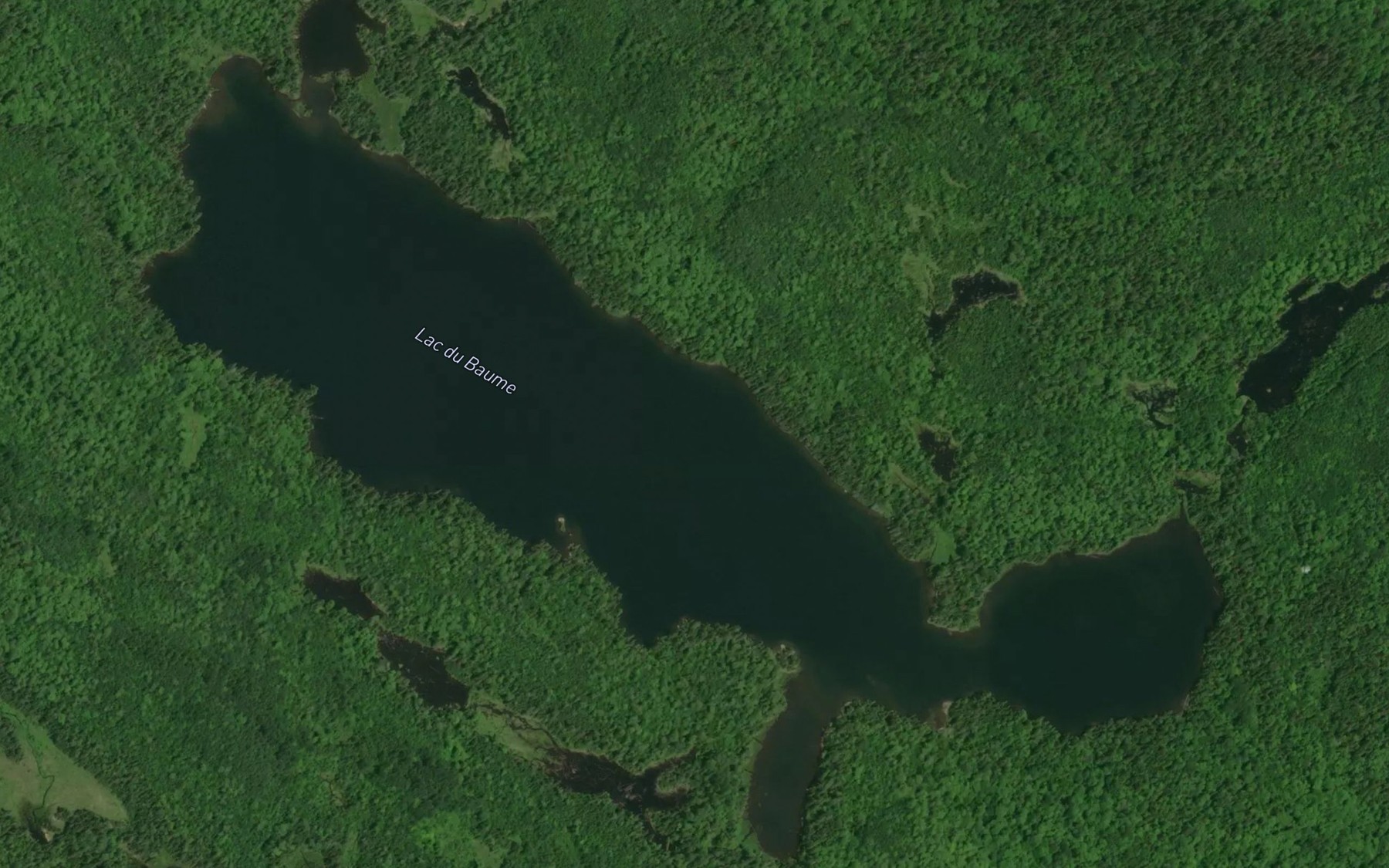 Satellite map of the Lac du Baume