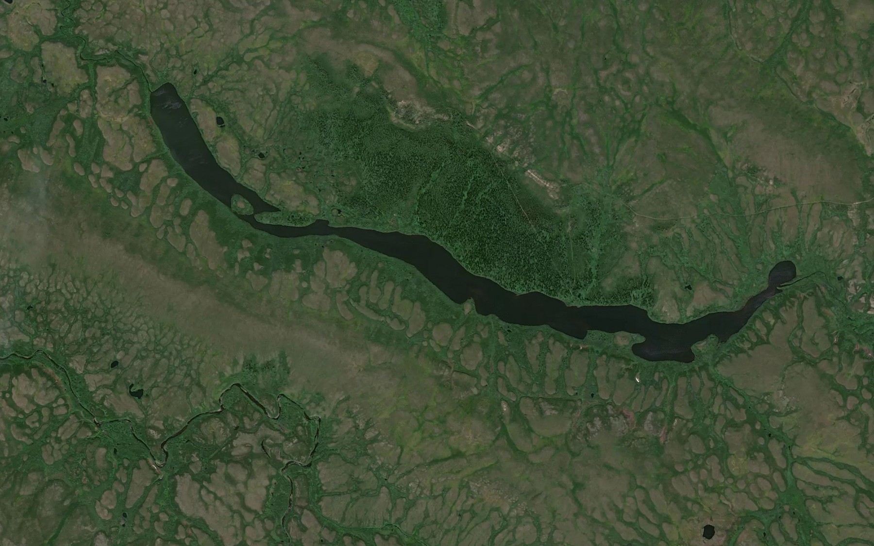 Satellite map of the Ozero Ivlan'ty