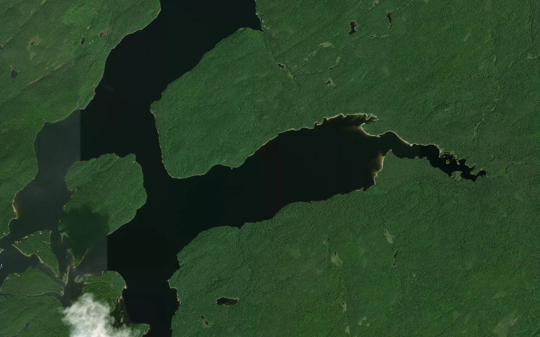 Satellite map of the Outline Bay