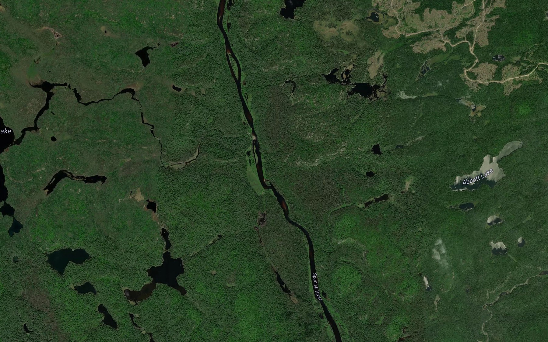 Satellite map of the Mogo River