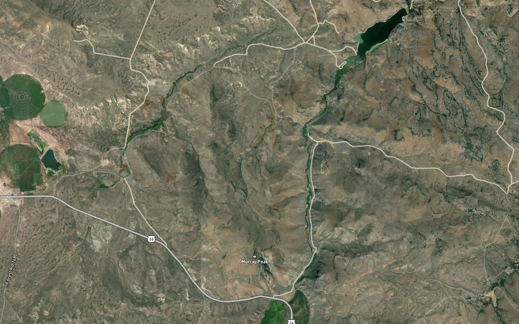 Satellite map of the Tyrell Spring