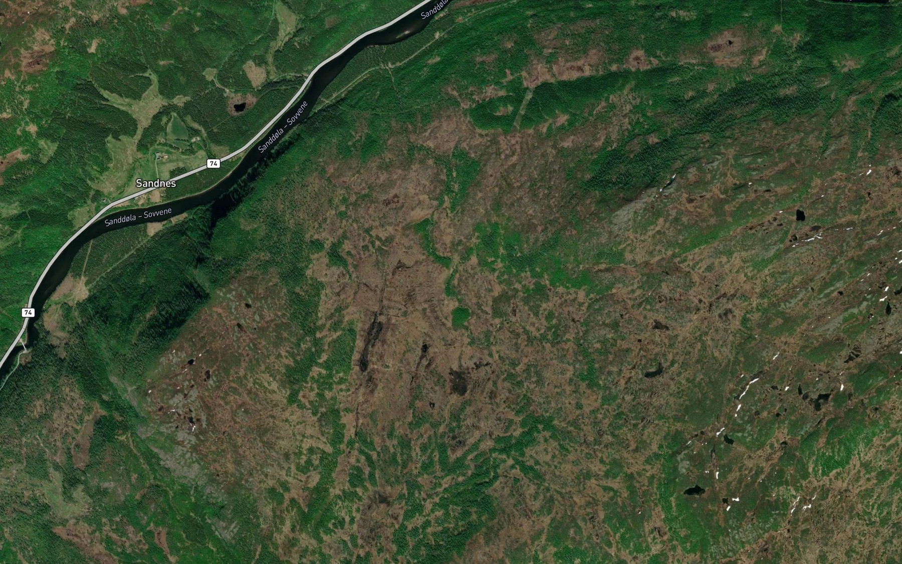 Satellite map of the Fjellendbekken