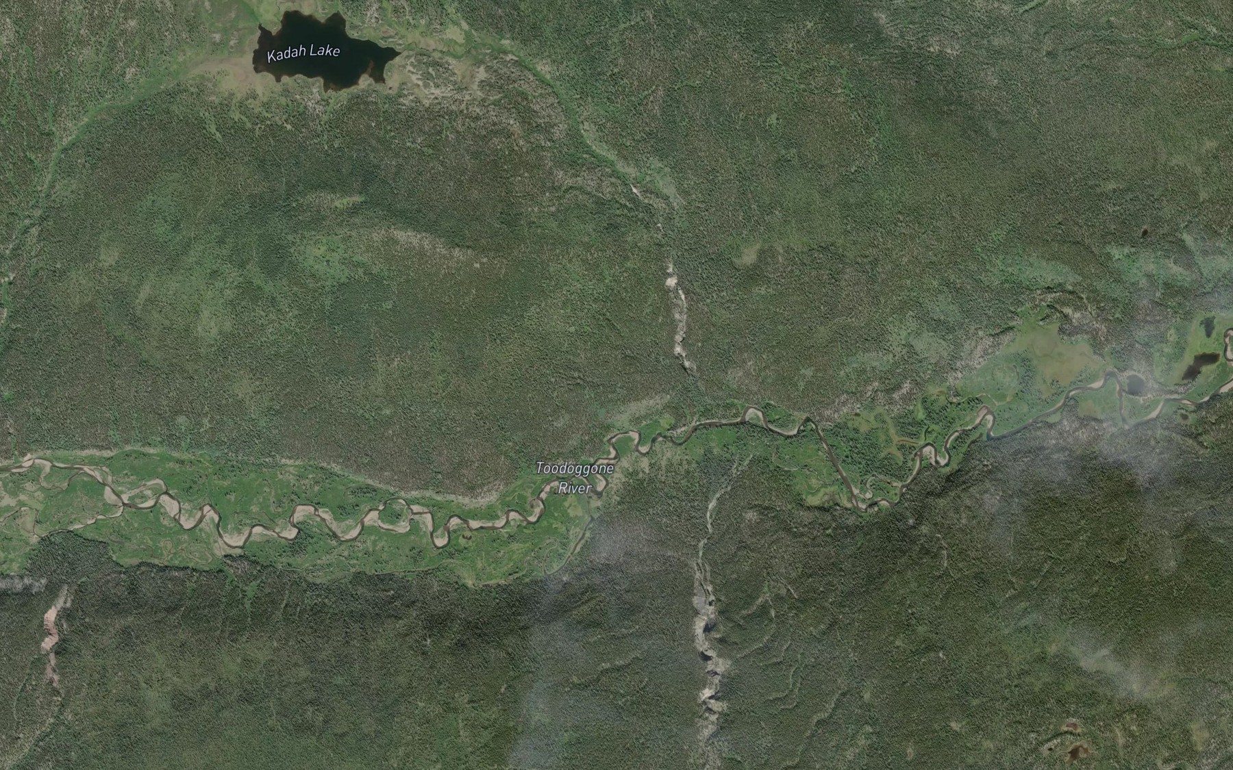 Satellite map of the Attorney Creek