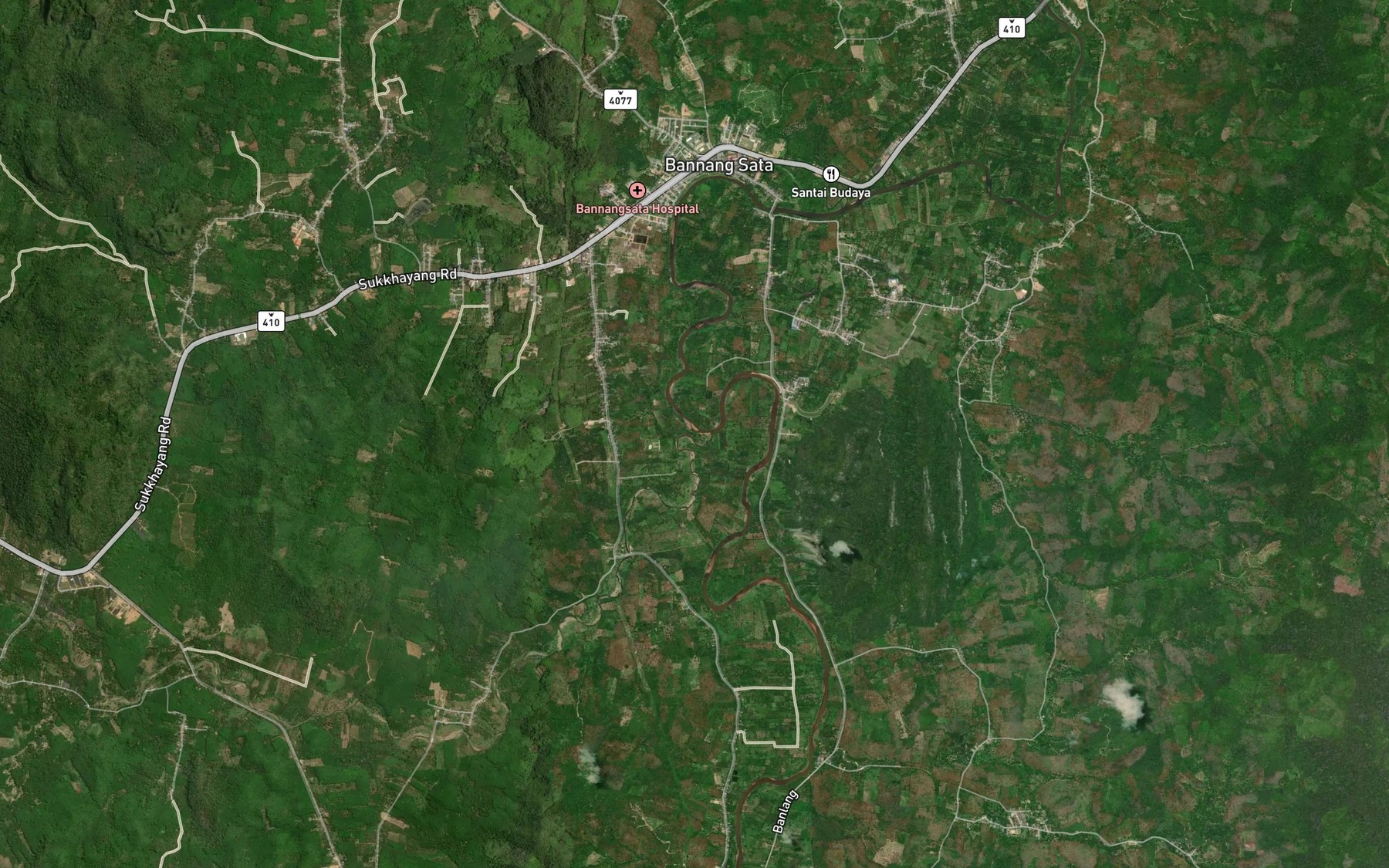 Satellite map of the Khlong Nam Khun