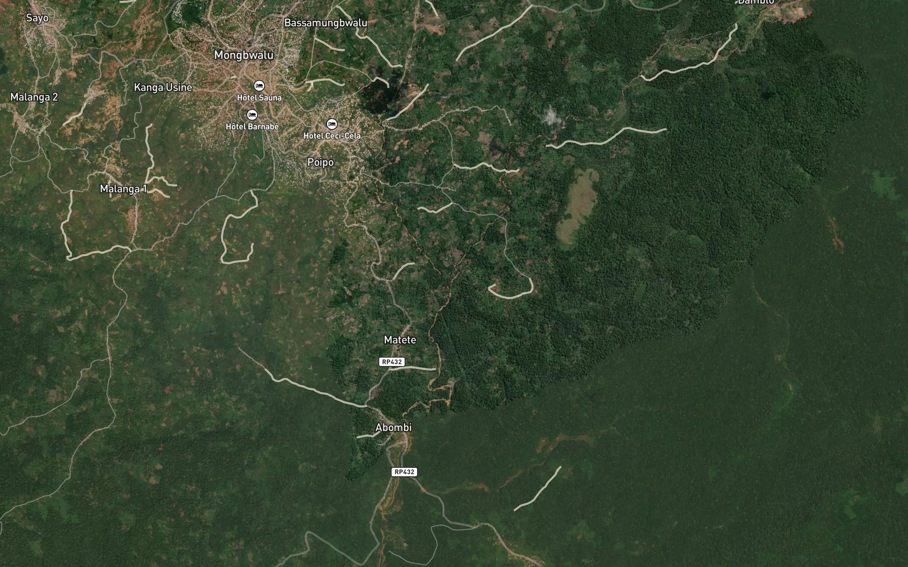 Satellite map of the Abode