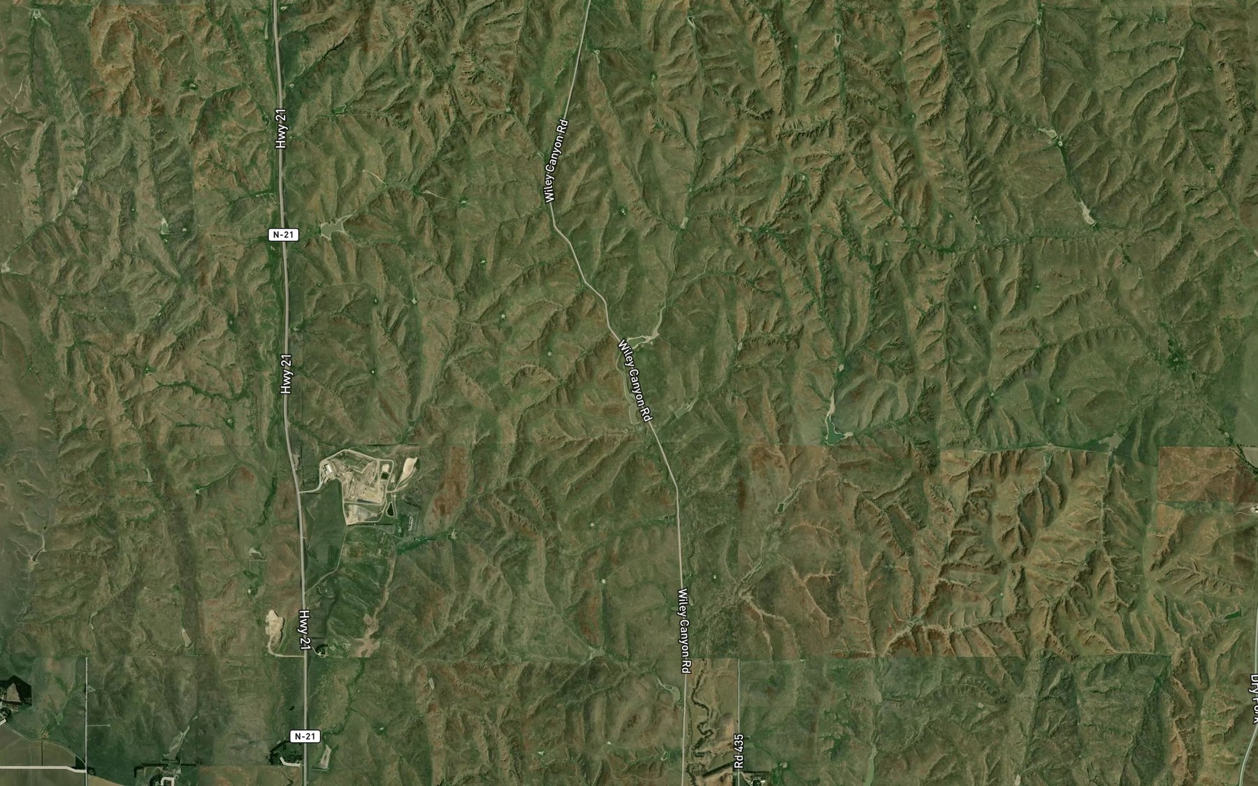 Satellite map of the School Land Reservoir Number 1