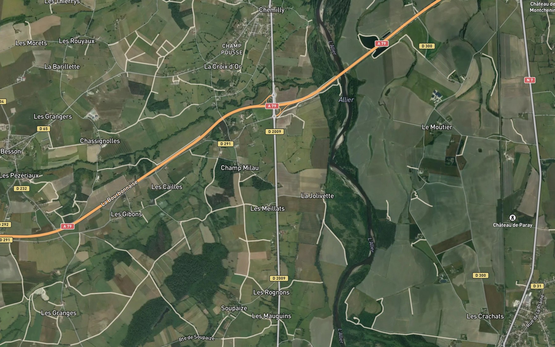 Satellite map of the Gueze