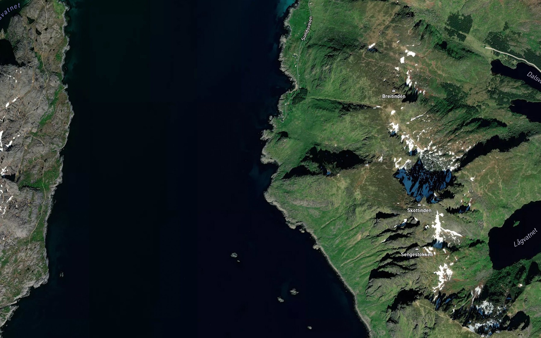 Satellite map of the Hamnen
