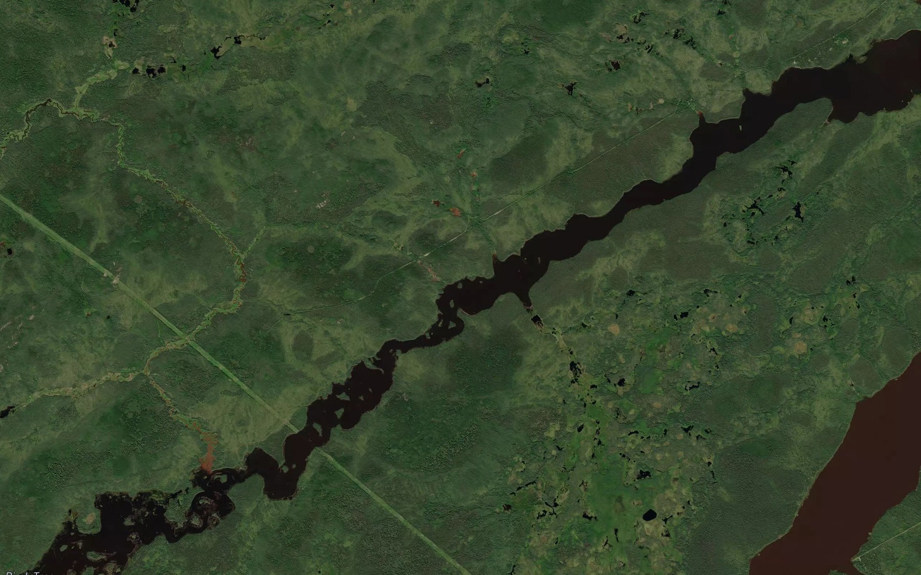 Satellite map of the BirchTree Brook