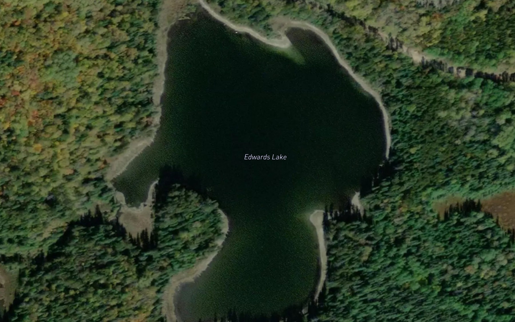 Satellite map of the Edwards Lake