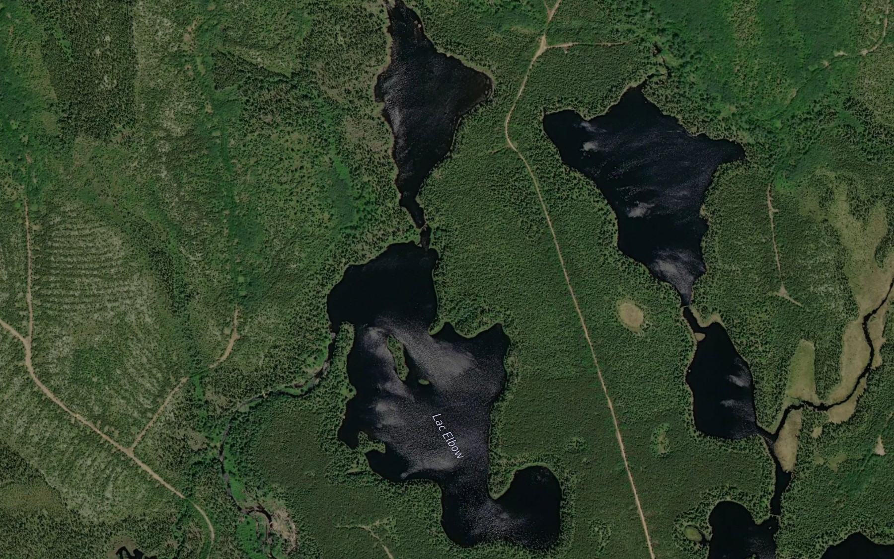 Satellite map of the Lac Elbow