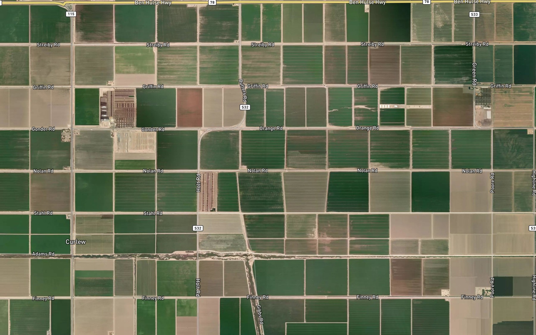 Satellite map of the Oxalis Lateral